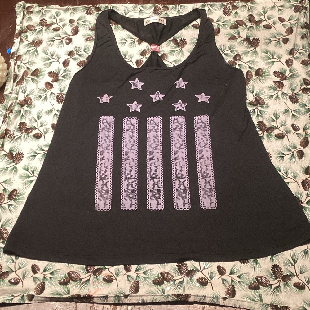 Elegant Black Star Tank Top